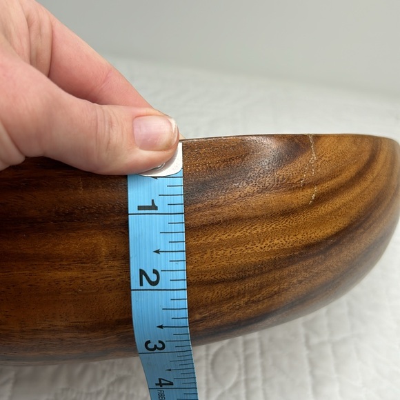 Vintage Wooden Monkey Pod Salad/Snack Bowl Set - Picture 10 of 15